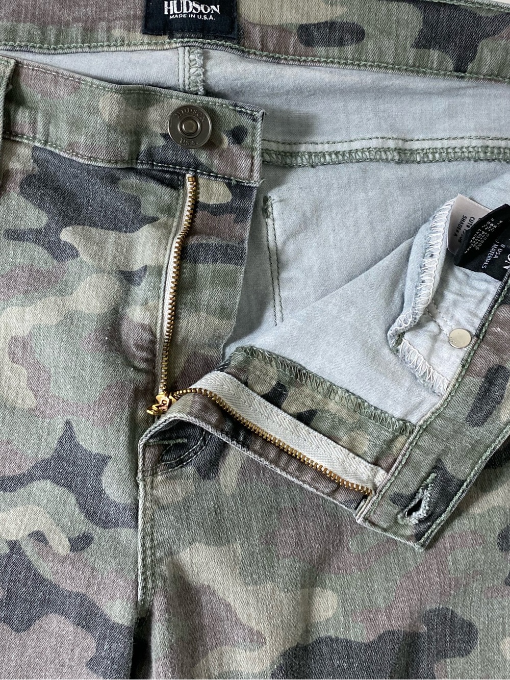 Hudson Jeans Camo Skinny Jeans Made in USA Women’s Stretch Denim - Picture 5 of 10